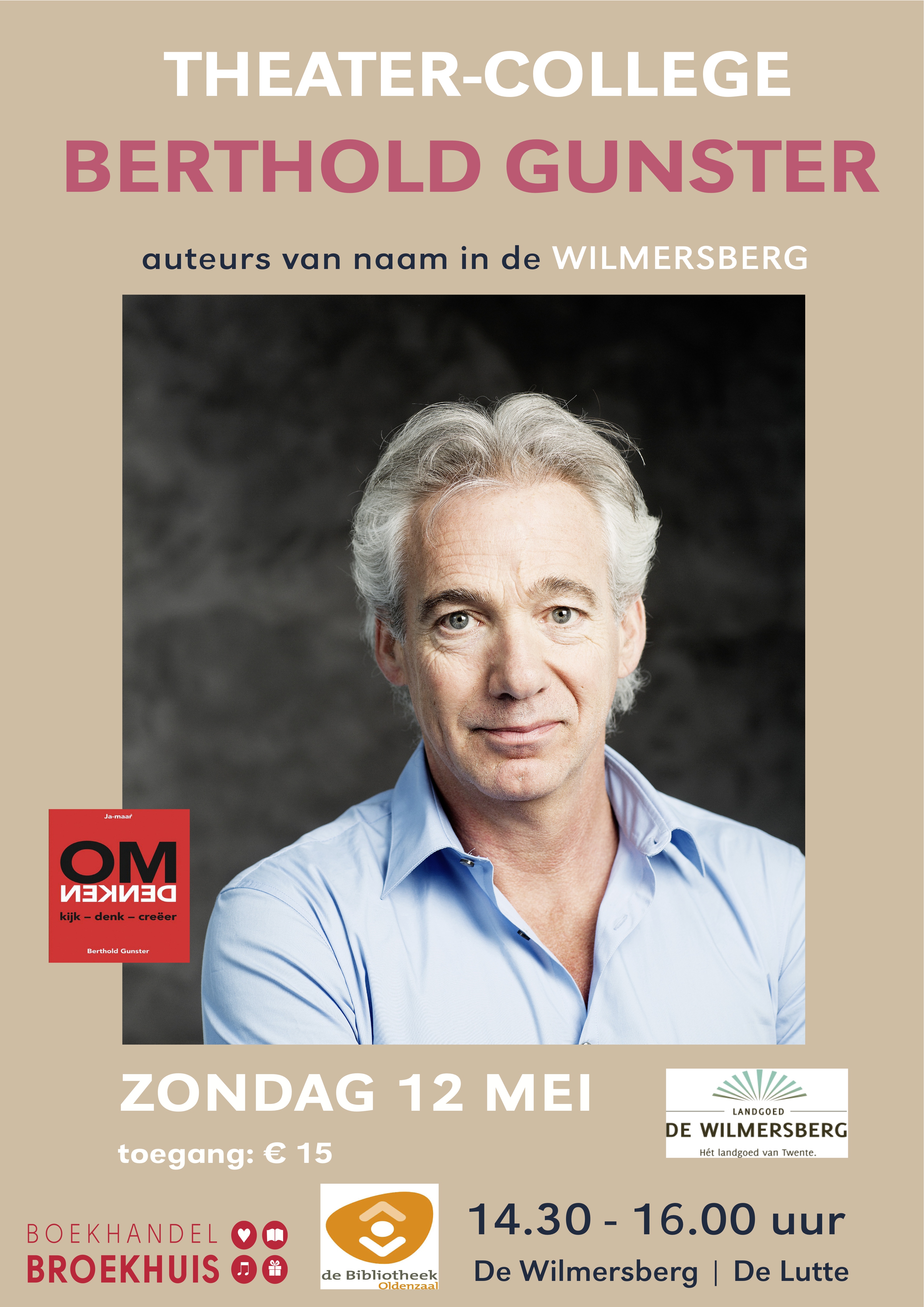 THEATERCOLLEGE BERTHOLD GUNSTER OP 12 MEI IN LANDGOED DE WILMERSBERG
